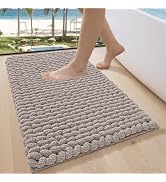 LUMI Luxury Bathroom Rug, Ultra Soft Quick Dry Bath Mat, Non-Slip Absorbent Thick Chenille Bath R...