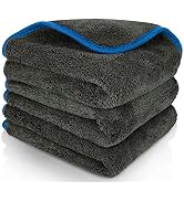 BMLEI Microfiber Car Cleaning Cloths,1200 GSM Ultra Thick Microfiber Towels for Cars, Soft Car Dr...