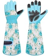 DLY Gardening Gloves for Women, Rose Gloves Gardening Thorn Proof, Long Garden Gloves for Women, ...
