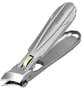 ZIZZON Wide Opening Jaw Angled Toe Nail Clippers for Thick or Ingrown Toenails, Ultra Sharp Nail ...