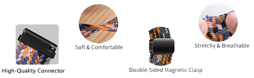 Braided Sport Band Compatible with Samsung Galaxy Watch Band 6 & 5 & 4 & 3,Gear S3 & S2