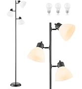 LTGSRC Modern Tree Floor Lamp for Living Room Bedroom, Tall Pole Standing Lamps with 3 Adjustable...