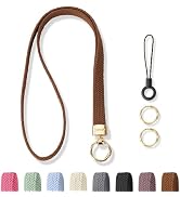 Stretchy Cute Lanyards for ID Badges, Thin Teacher Lanyard for Key, Long Neck Keychain ID Badge L...