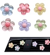 WZP 6PCS Car Vent Clips, Cute Flower Air Vent Clips, Universal Car Air Conditioner Outlet Decorat...