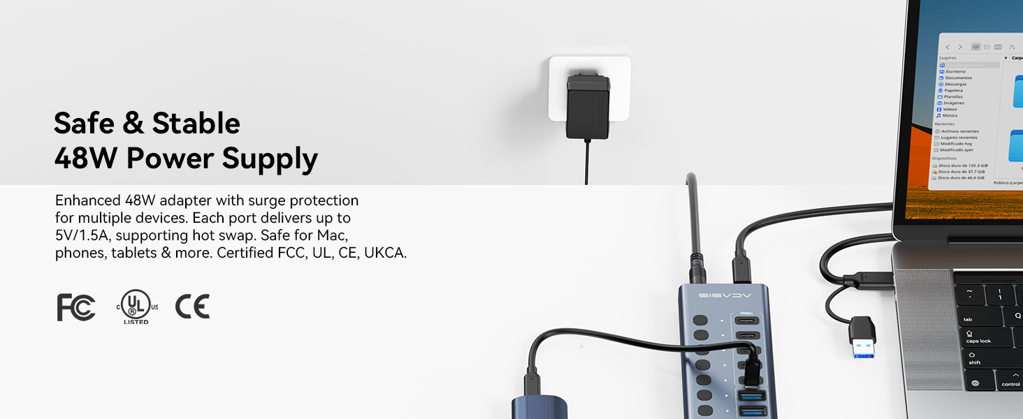 Powered USB 3.2 Hub