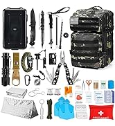 Survival kit and Large Hiking Backpack,Professional Gear with First Aid Kit for Men Camping Outdo...