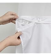 N&Y HOME Waterproof Fabric Snap in Shower Curtain Liner Replacement with Magnets 70" x 54" - Remo...
