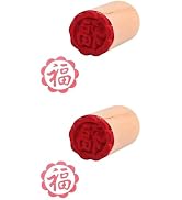 2Pcs Wooden Mooncake Stamps Hand Pressure Cake Maker Mold Traditional Chinese Moon Cake Stamps Ma...
