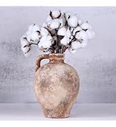 8.9" Rustic Vase with Handles, Farmhouse Vase for Home Decor, Terracotta Vase and Vintage vase, V...