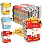 Mezchi 60 Pcs Race Car Fuel Can Popcorn Treat Boxes, Racing Birthday Party Supplies, Candy Cookie...