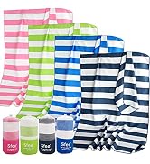 Sfee 2 in 1 Microfiber Beach Towel, Quick Dry Towel Camping Towel Travel Towel Super Absorbent Co...