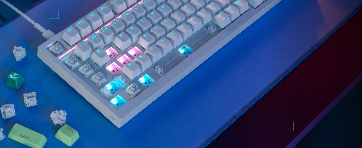 a white keyboard