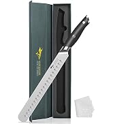 MAD SHARK 10 Inch Brisket Pro Slicing Knife - Premium German Steel Full Tang Meat Carving Knife, ...