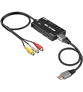 RCA to HDMI Converter, AV to HDMI Converter Adapter 3 in 1 Out(1 RCA and 2 hdmi in) HDMI Out with...
