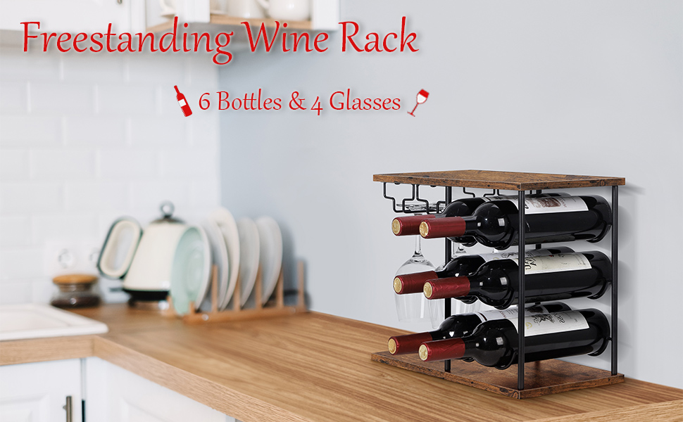 wine rack countertop wine storage stand