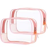 PLULON 2 Pack Travel Toiletry Bag, TSA Approved Toiletry Bag Clear Makeup Bag Quart Size Portable...