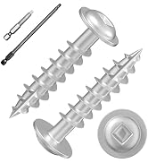 Wensilon (Silver) Pocket Hole Screws # 8 * 1" 170pcs 1lbs Square Hole Wood Screws and Round Head ...