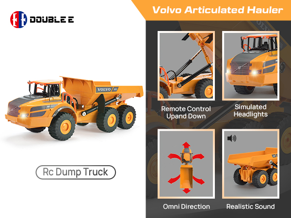 remote control toys contruction toys rc dump truck for kids boys toys age 6-8