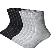 Kids Crew Athletic Socks Boys Girls Classics Cotton School Uniform Childs Sports Breathable Casua...