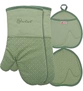 Yutat Silicone Oven Mitts - Oven Mitts and Pot Holders Sets Made of Non-Slip & BPA-Free Silicone,...