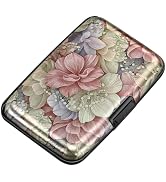 ELFISH Mini RFID Aluminum Wallet Credit Cards Holder Business Card Case Metal ID Case for Men Wom...