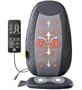 OLIXIS Massage Chair Pad with Heat, 4 Deep Kneading Nodes Chair Msaager Cushion, Shiatsu Back Mas...