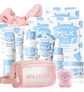 Milk Skincare Set for Kids & Teens, 12 IN 1 Moisturizing & Gentle Milk Skin Care Set For Kids Gir...