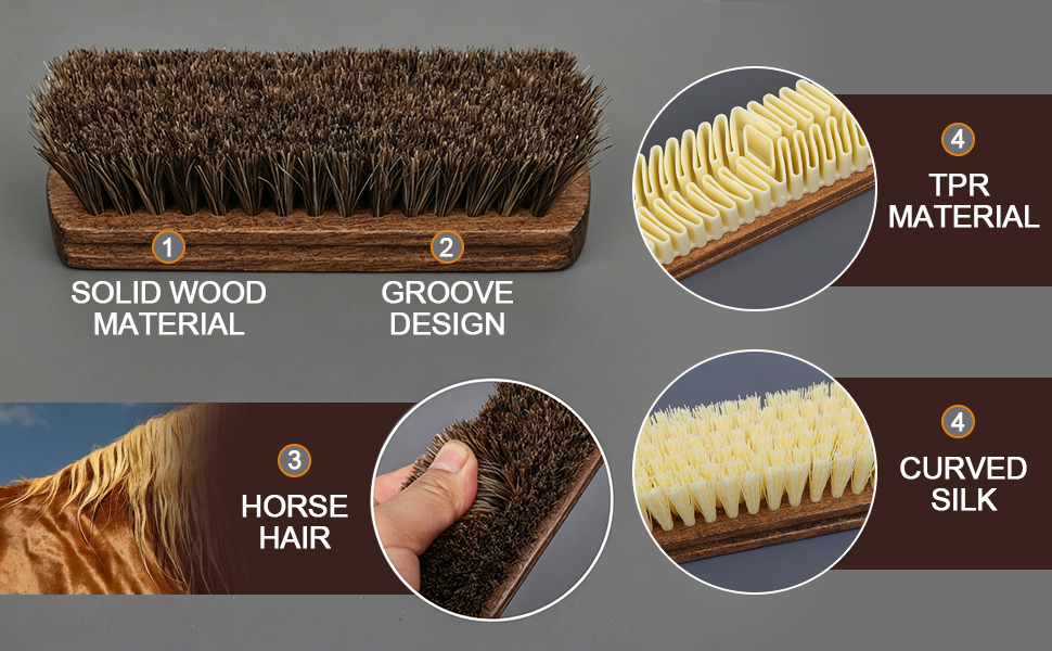Solid Wood Horsehair Brushes for Cleaning