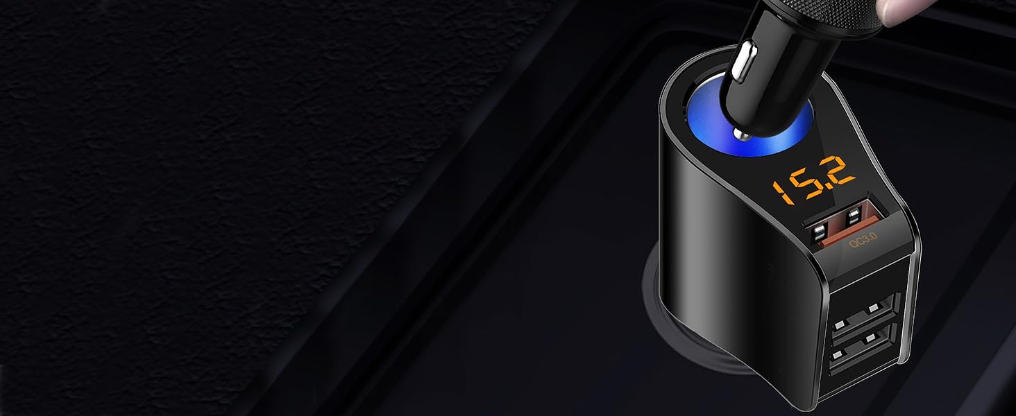 Car Charger Extension Cigarette Lighter Adapter