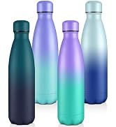 Volhoply 25oz Insulated Water Bottles Bulk 1/2/4 Pack, Metal Sports Water Bottles, Keeps Cold 24H...