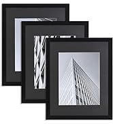 ELSKER&HOME 16x20 Picture Frame with mat for 11x14, Display 11x14 Photo with mat or 16x20 Poster ...