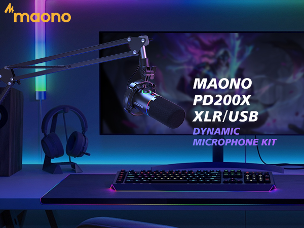 MAONO XLR USB Dynamic Microphone PD200XS