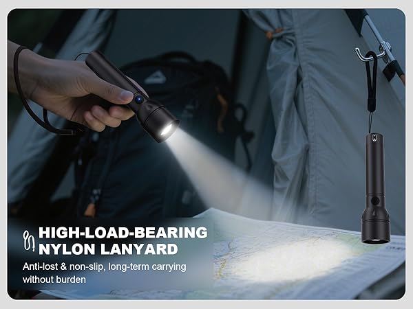 Flashlight with lanyard