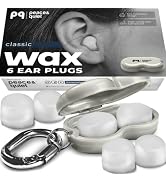 PQ Wax Ear Plugs for Sleep - 6 Silicone Wax Earplugs for Sleeping and Swimming - Gel Ear Plugs fo...