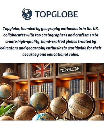 TOPGLOBE educationa globe antique vintage map atlas