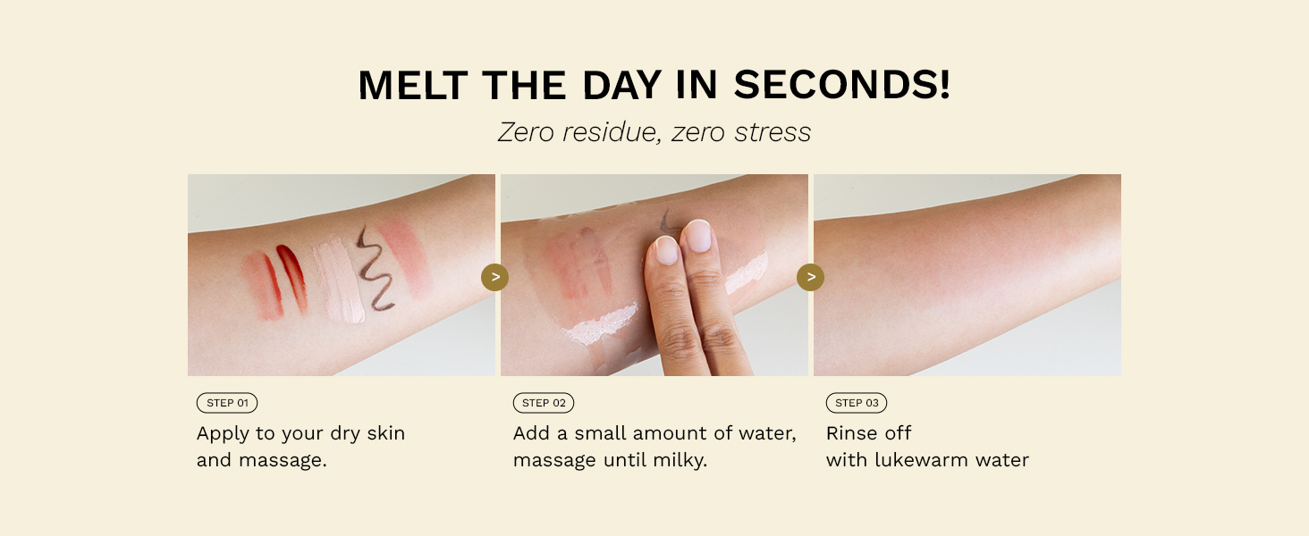 melt the day in seconds! Zero residue, zero stress