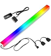 GIM Magnetic RGB Light Strip for PC Case, 1.1ft ARGB LED Strip Lights with 5V 3-pin, 4-pin Header...