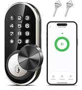 TEEHO TE341 Smart Keyless Entry Door Lock with App Control, Digital Keypad Bluetooth Electronic D...