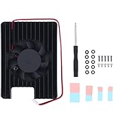 CM5 Cooling Fan, 5V 3007 PWM Speed Adjustable Aluminium Alloy Cooler Fan and Heatsink with Therma...
