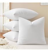 MIULEE 18x18 Pillow Inserts, Premium Feather and Down Pillows Pack of 4 | Fluffy and Choppable De...