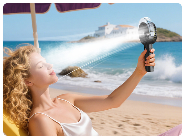 hand held misting fan