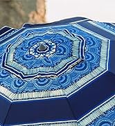 AMMSUN 7ft Heavy Duty High Wind Beach Umbrella with Sand Anchor & Tilt Sun Shelter UV 50+ Protec...