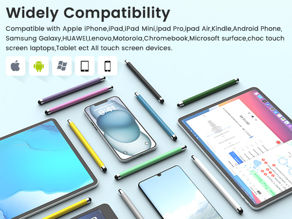 Compatible for ipad, iphone and all touch screens