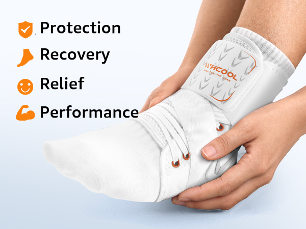 ankle brace white