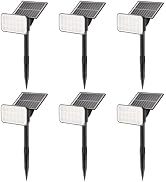 LUMLLSAJI Solar Spot Lights Outdoor, 6 Pack Solar Landscape Spotlights 3 Lighting Modes IP65 Wate...