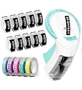 Embossing Label Maker with 15PK Macaroon Tapes, Embossed Label Maker Machine with Tapes, Retro 3D...
