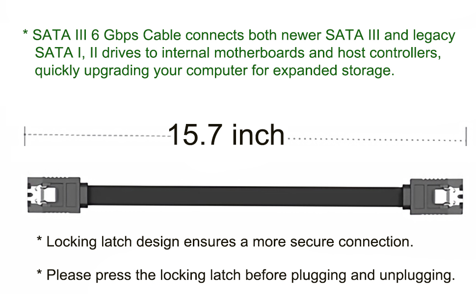 SATA Power Shortage Solution 6Gbps SATA III Data Cable