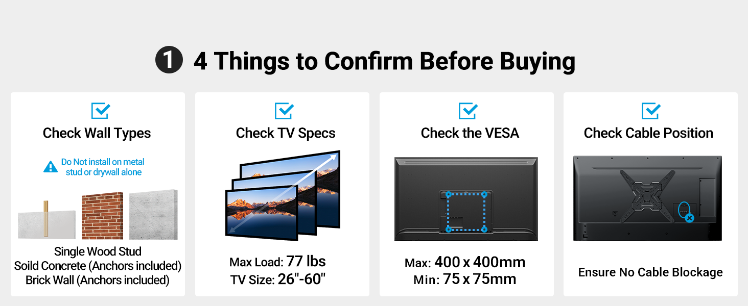 PIMF11 TV WALL MOUNT