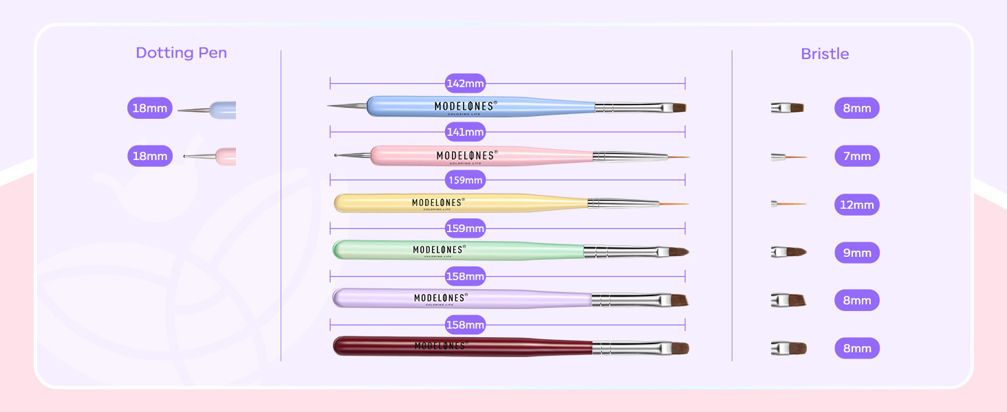 nail art brushes for gel polish