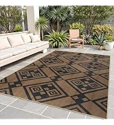 Arenarug Indoor Outdoor Area Rug, Jute Rug Geometric Washable Non Slip Rugs 5'x8', Large Outdoor ...